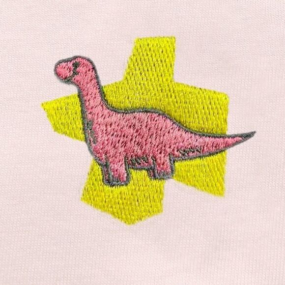 FreshHoods Dino Embroidered Hoodie - Small, Light Pink, NWT IN PACKAGING - Picture 2 of 4